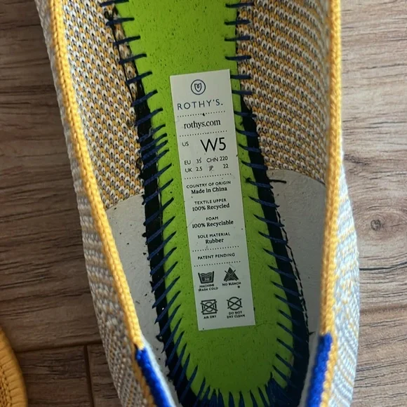 Rothy’s Dandelion Triple Stitch Women’s Flats Retired Size 5 - Picture 6 of 9